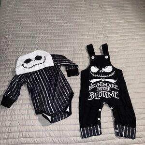 Nightmare Before Bedtime baby infant 3 pc Halloween Set Sz eu 62 us 3-6 months